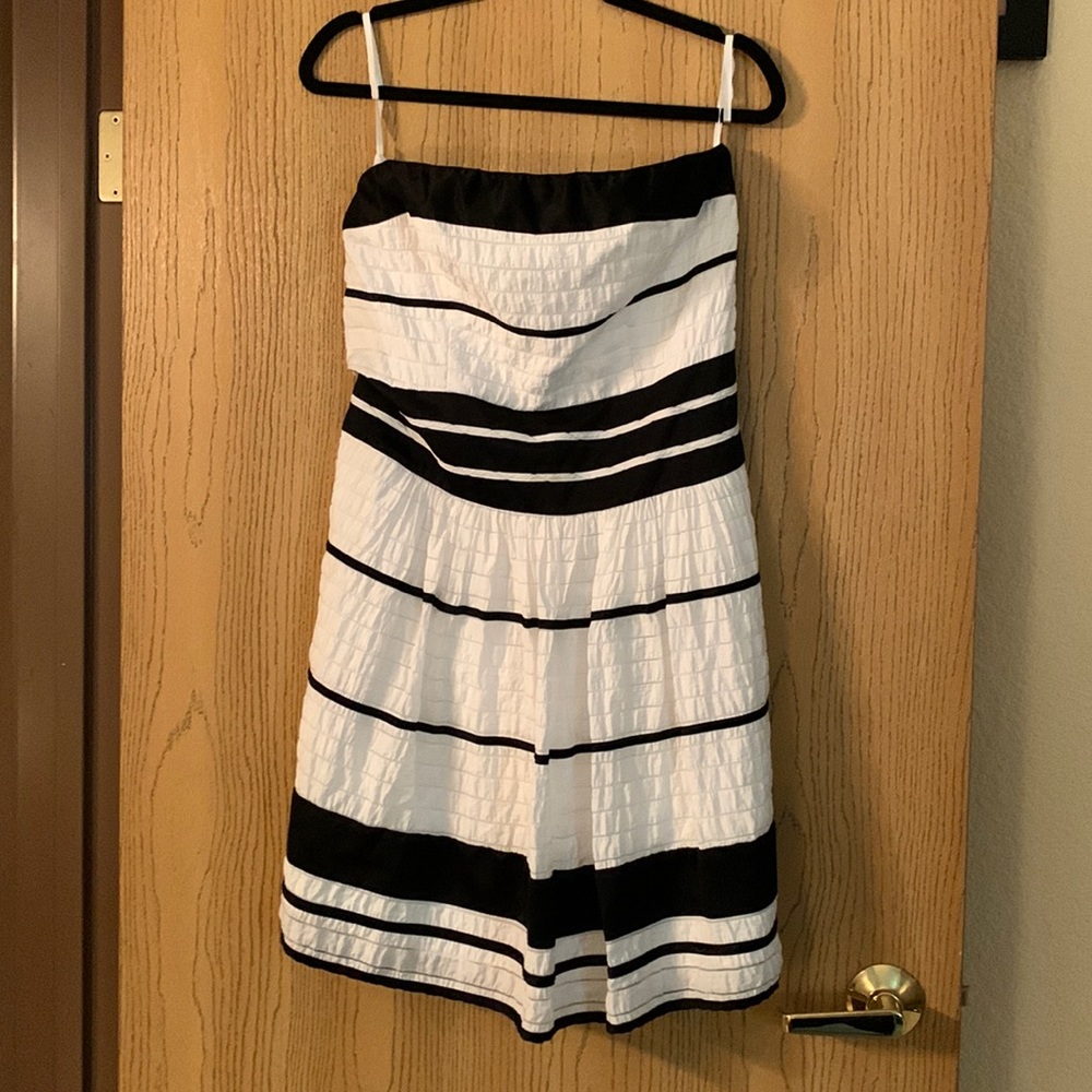 The Limited black and white strapless dress